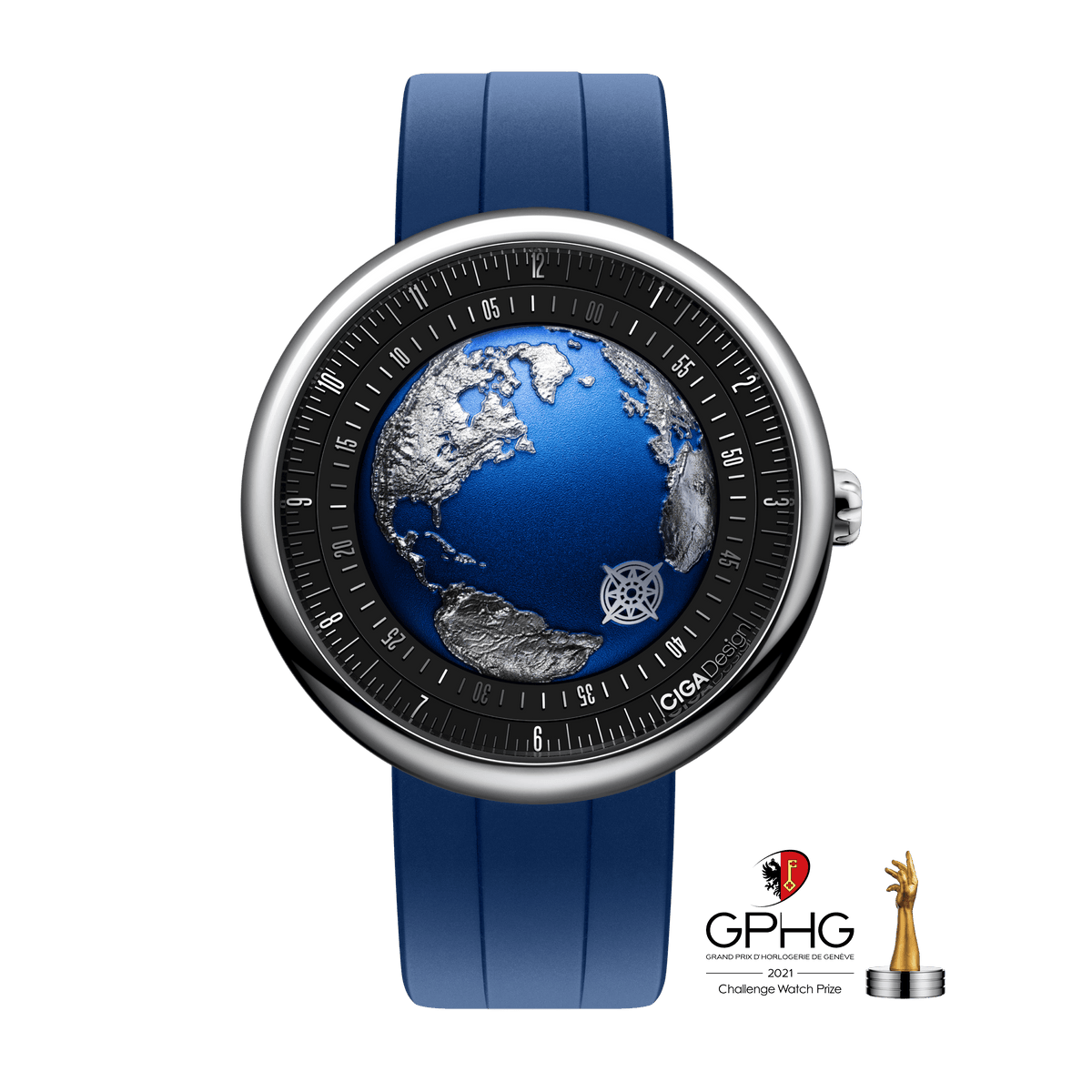 CIGA design GPHG-WINNING LINEAGE AUTOMATIC WATCH BLUE PLANET ATLANTIC
