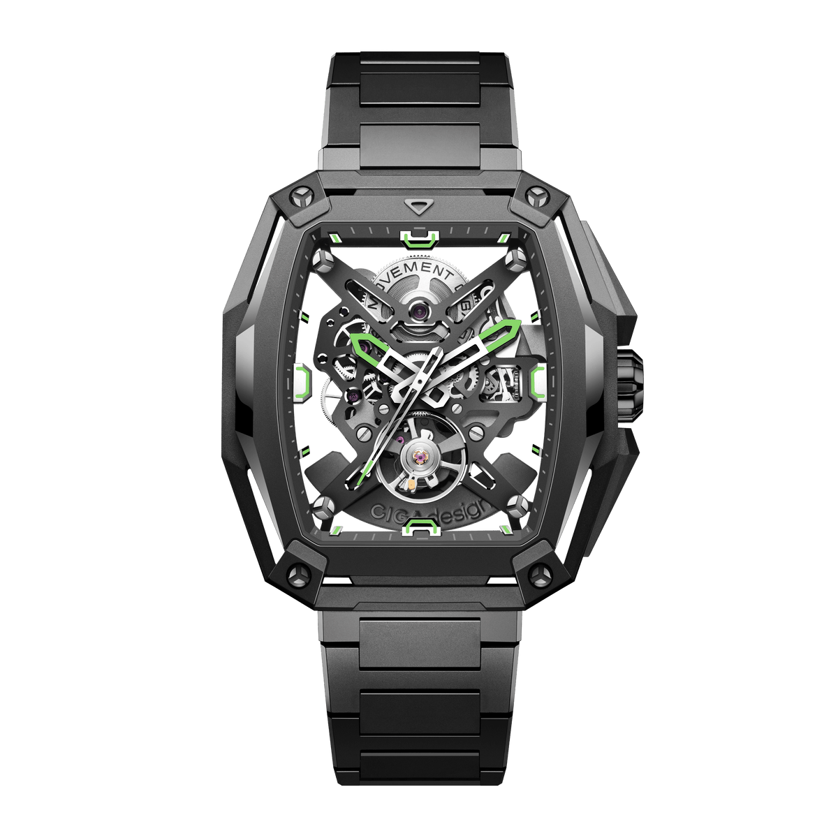 CIGA design SKELETON AUTOMATIC WATCH HUNTER TITANIUM