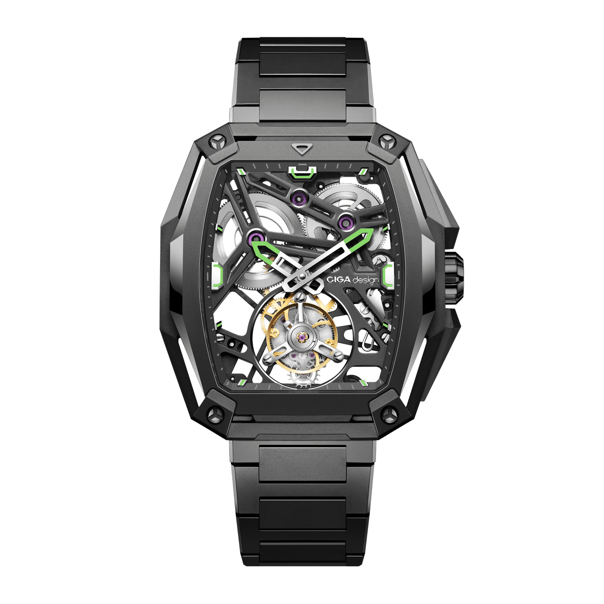 CIGA design ADVANCED SKELETON COMPLICATION WATCH HUNTER · TOURBILLON