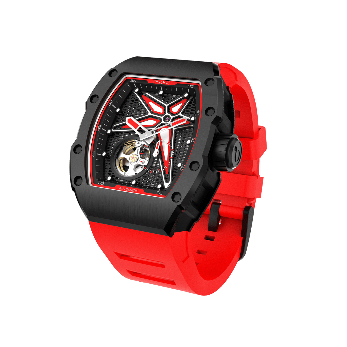 OLTO-8 REEF Skeleton Automatic Watch Red