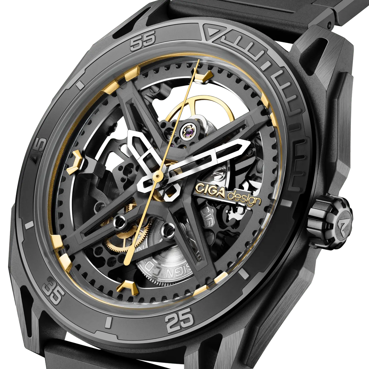 CIGA design ROUND AUTOMATIC SKELETON WATCH · FALCON