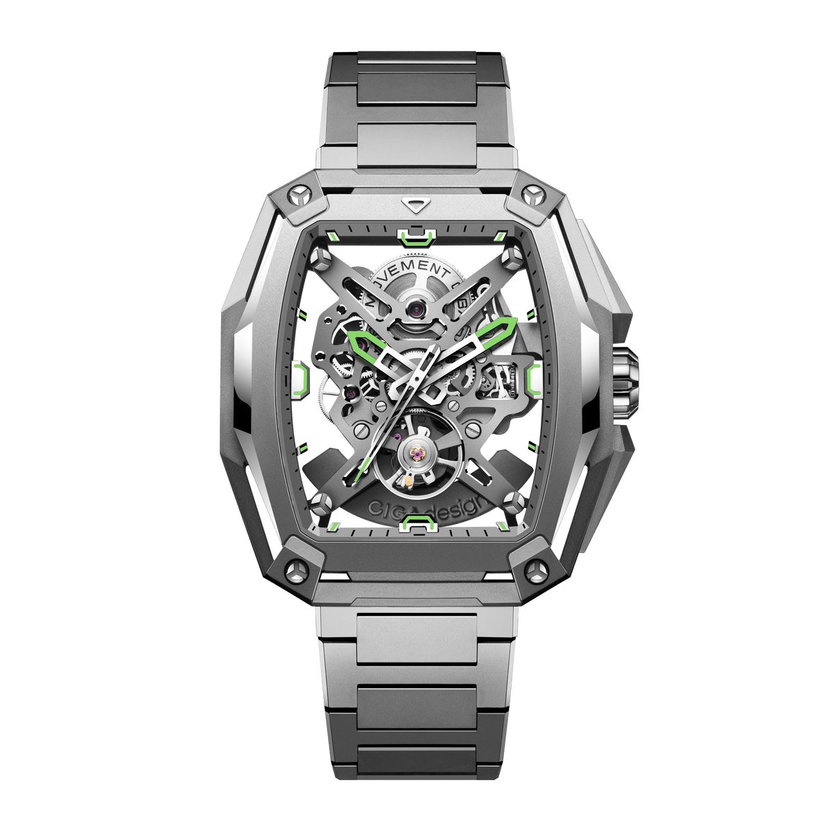 CIGA design SKELETON AUTOMATIC WATCH HUNTER TITANIUM