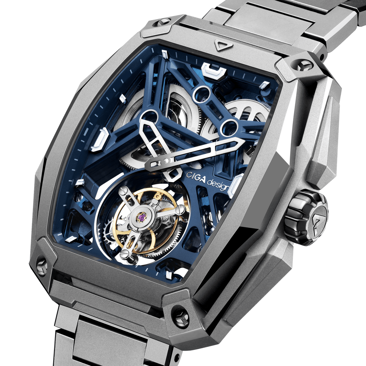 CIGA design ADVANCED SKELETON COMPLICATION WATCH HUNTER · TOURBILLON