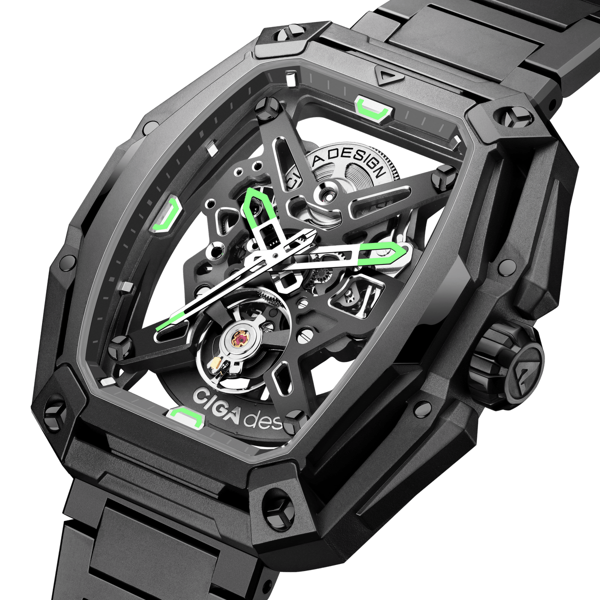 CIGA design SKELETON AUTOMATIC WATCH HUNTER STEEL
