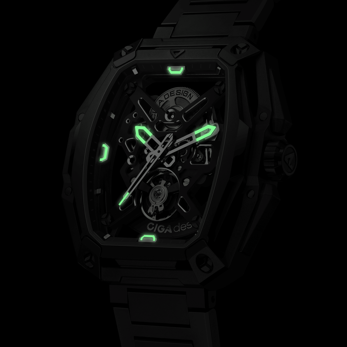CIGA design SKELETON AUTOMATIC WATCH HUNTER STEEL