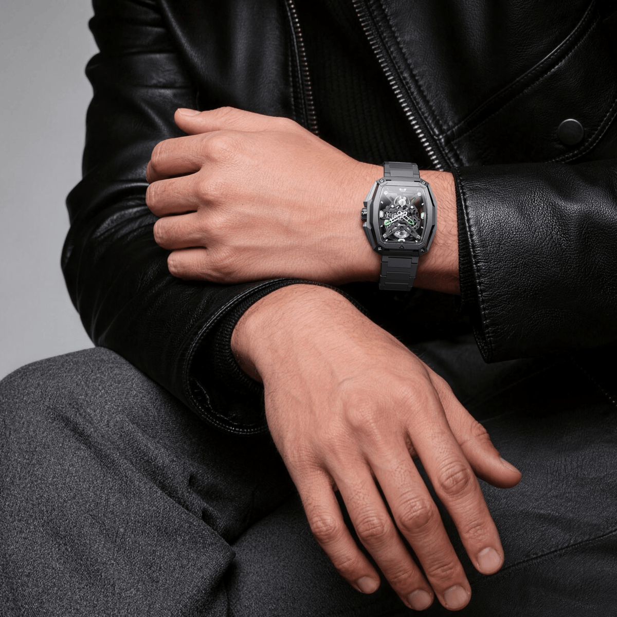 CIGA design SKELETON AUTOMATIC WATCH HUNTER TITANIUM