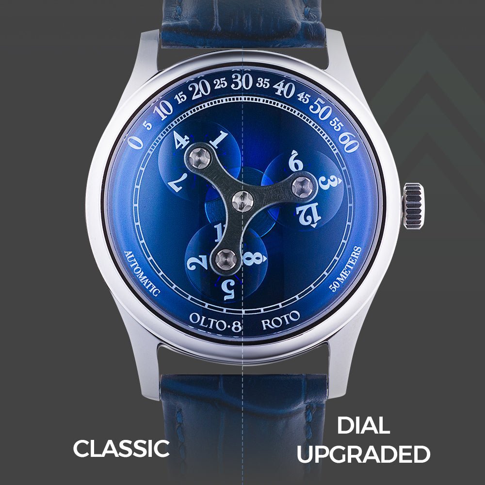 OLTO-8 ROTO Wandering Hour Automatic Watch Ocean Blue