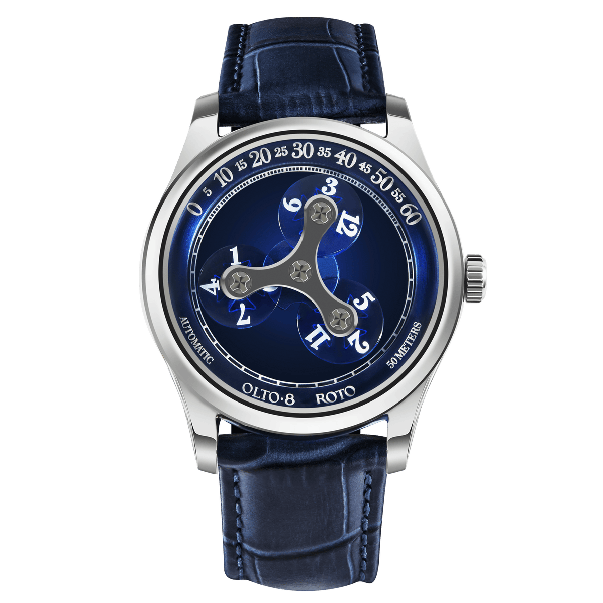 OLTO-8 ROTO Wandering Hour Automatic Watch Ocean Blue