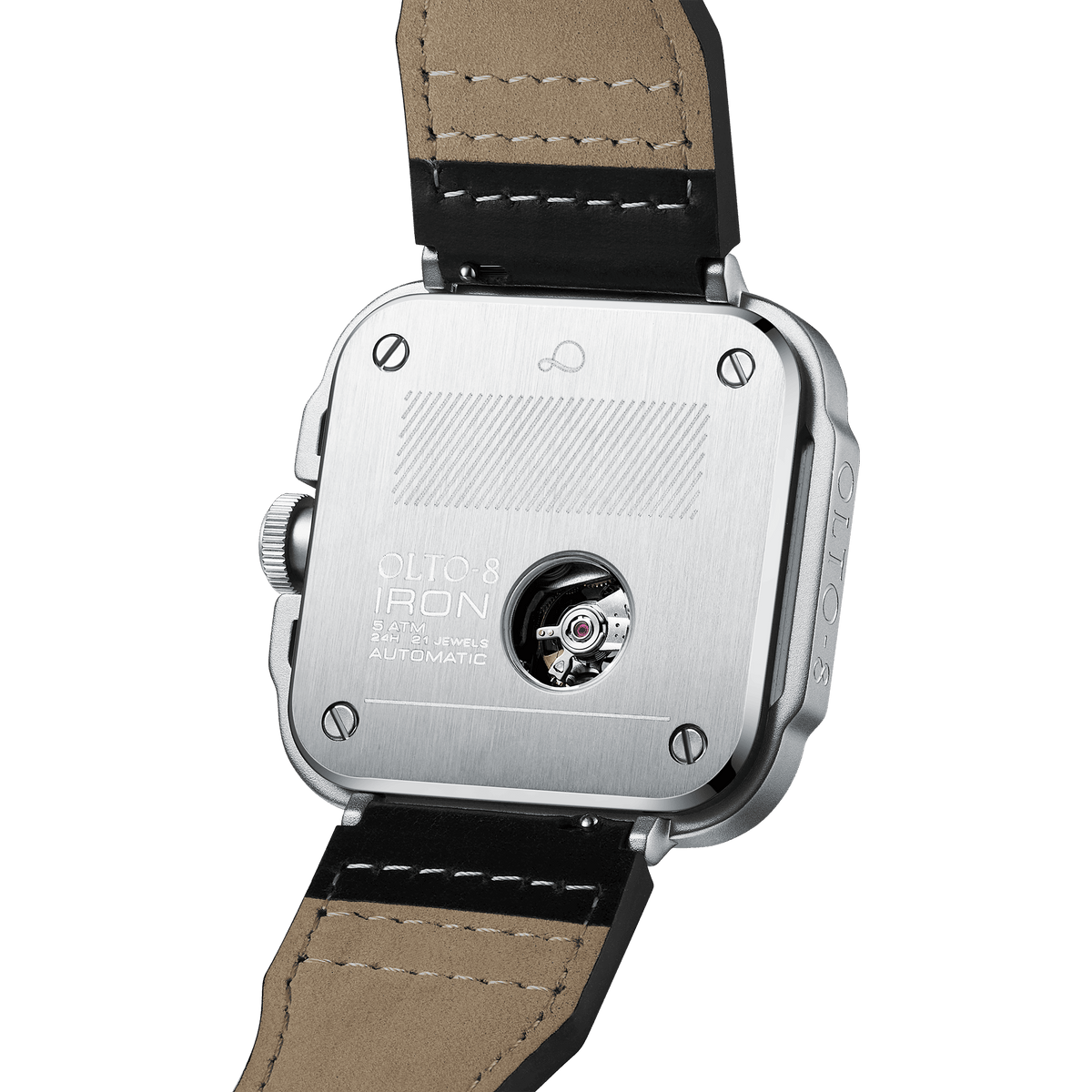 OLTO-8 IRON-X Square Skeleton Automatic Watch Green