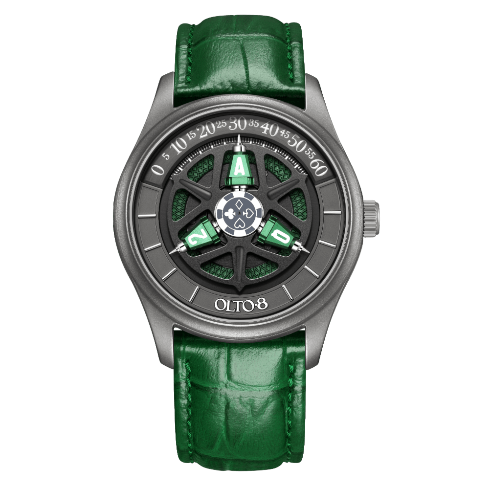 OLTO-8 KING 3D Satellite Hour Wheel Automatic Jade Green