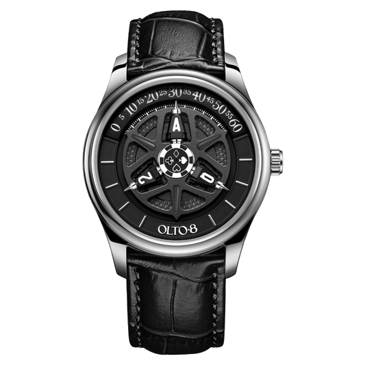 OLTO-8 KING 3D Satellite Hour Wheel Automatic Midnight Black