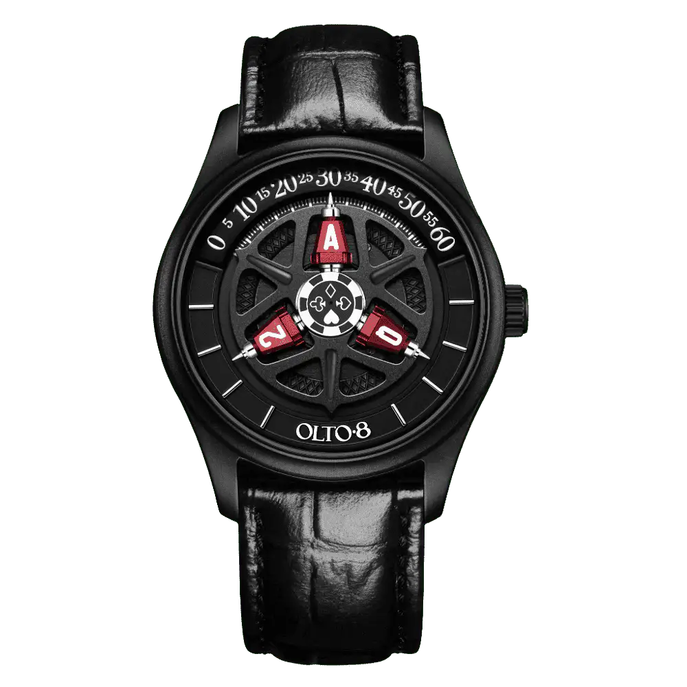 OLTO-8 KING 3D Satellite Hour Wheel Automatic Dice Red