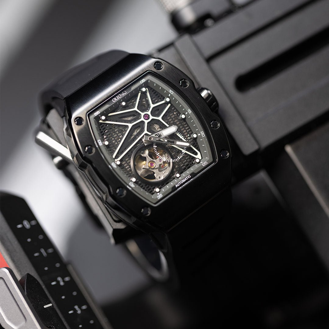 OLTO-8 REEF Skeleton Automatic Watch Black