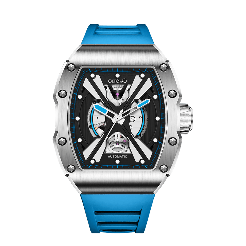OLTO-8 EXPLORE-X Skeleton Automatic Watch Blue