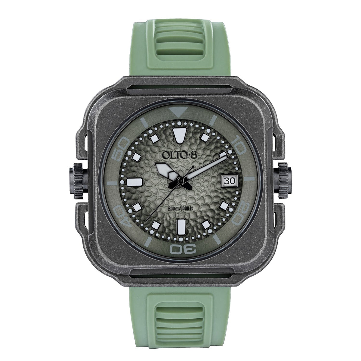 OLTO-8 Coral Steward Diving Automatic Watch Retro Green