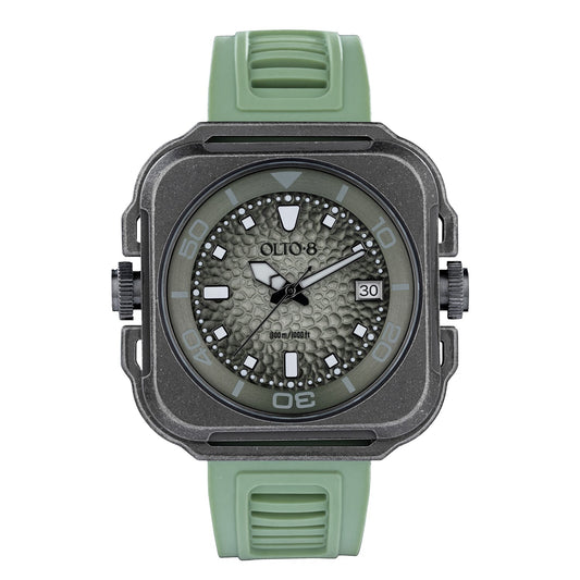 OLTO-8 Coral Steward Diving Automatic Watch Retro Green