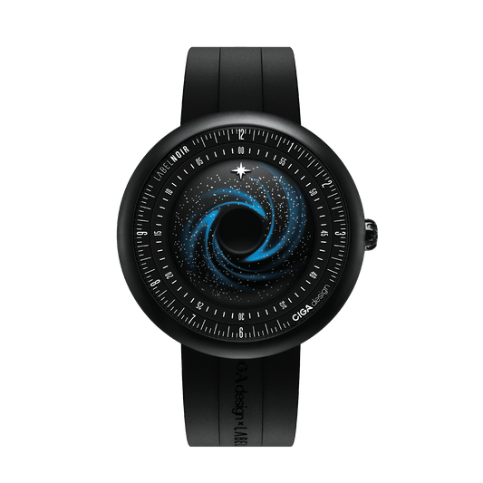 CIGA design X LABEL NOIR AUTOMATIC WATCH BLUE PLANET · BLACK STAR EDITION