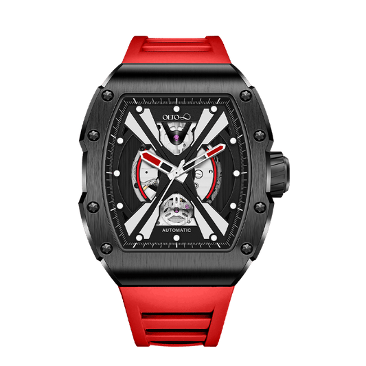 OLTO-8 EXPLORE-X Skeleton Automatic Watch Red