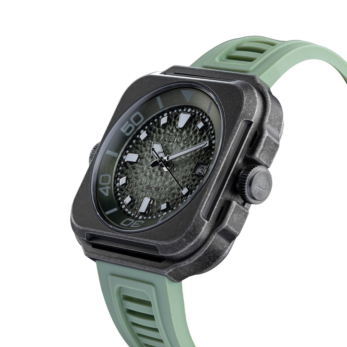 OLTO-8 Coral Steward Diving Automatic Watch Retro Green
