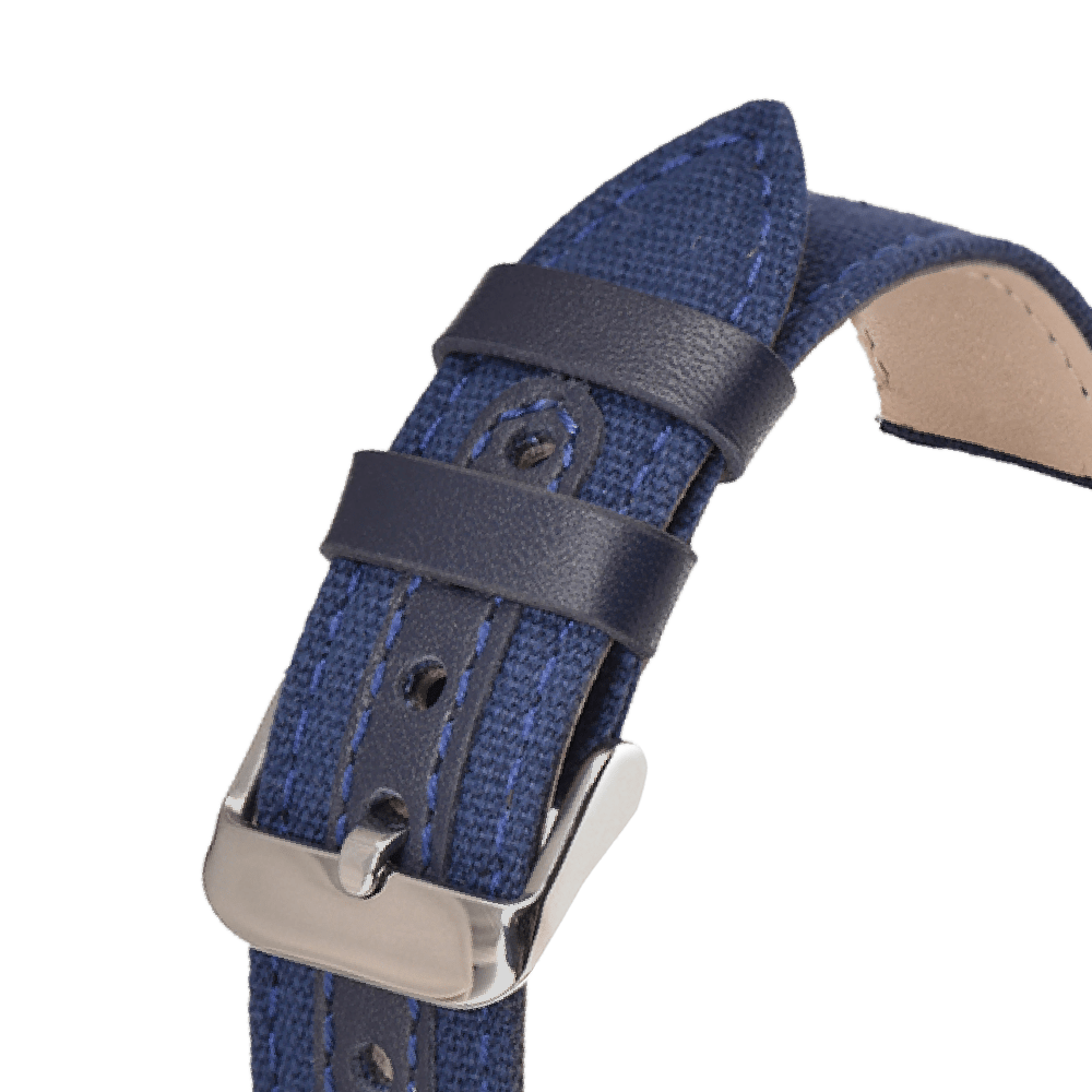 Durable Nylon Canvas with Leather Strap