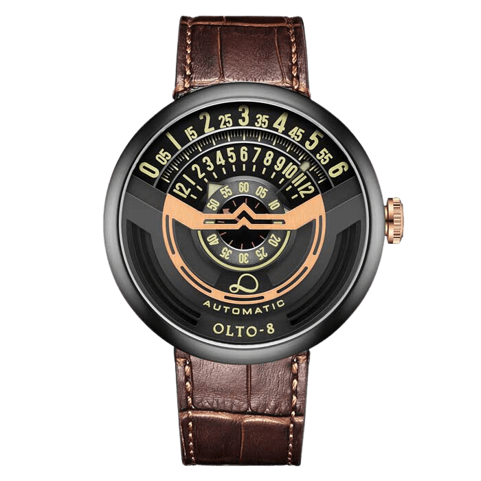 OLTO-8 INFINITY-I RPM-Style Automatic Watch Gold-Black