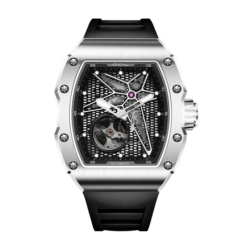 OLTO-8 REEF Skeleton Automatic Watch Silver