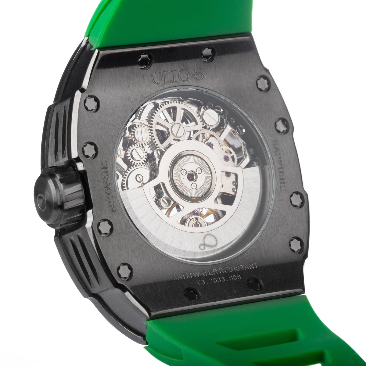 OLTO-8 SHOT Skeleton Automatic Watch Green