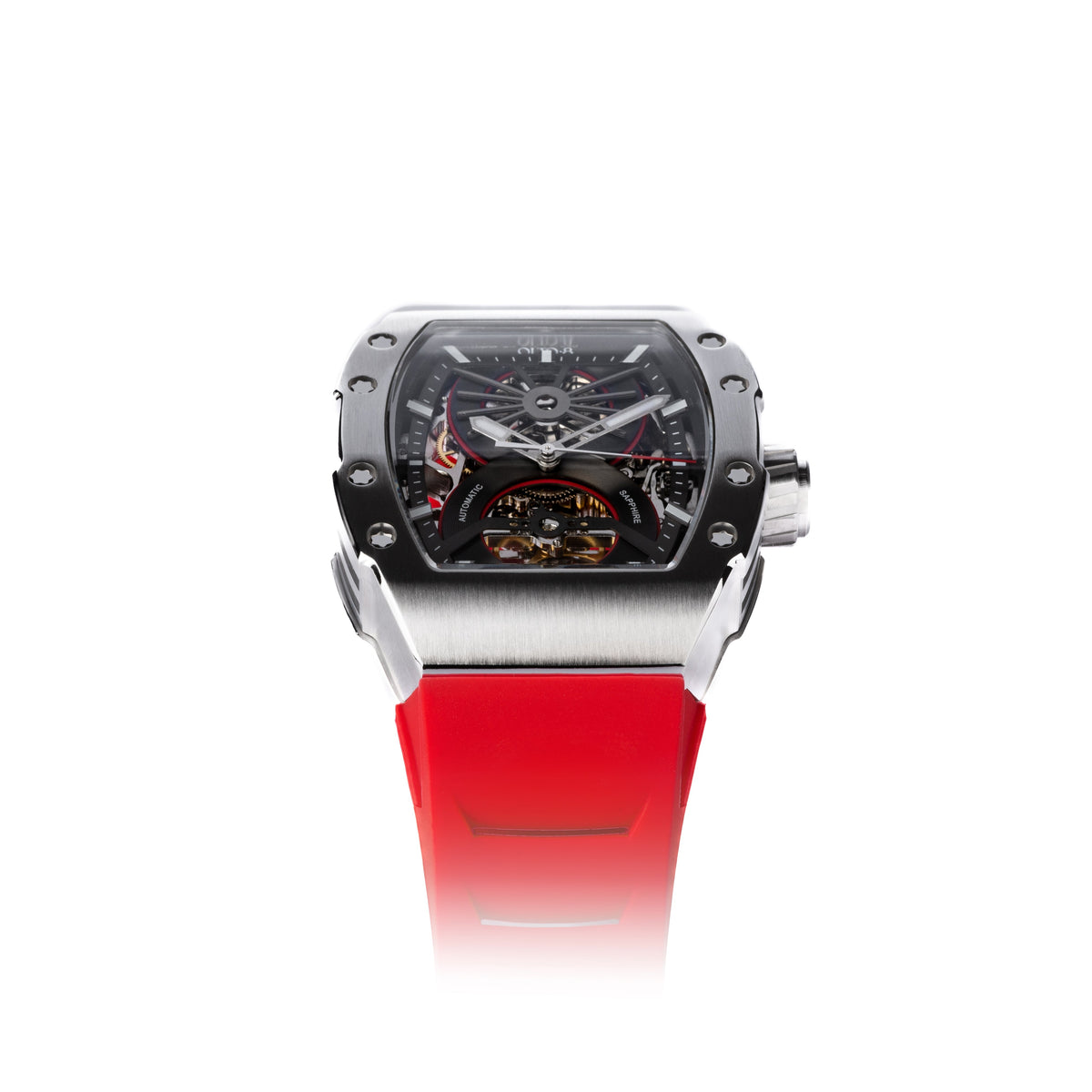 OLTO-8 SHOT Skeleton Automatic Watch Red