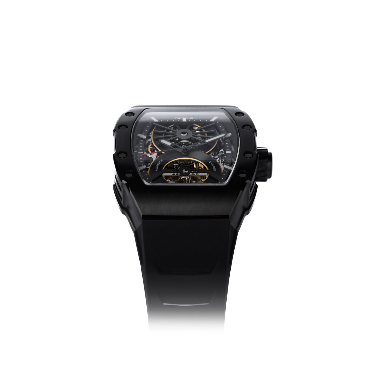 OLTO-8 SHOT Skeleton Automatic Watch Black