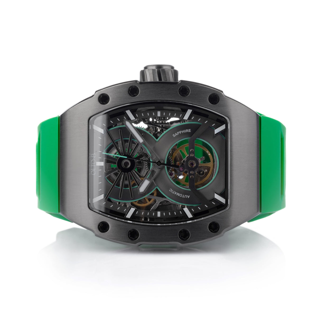 OLTO-8 SHOT Skeleton Automatic Watch Green