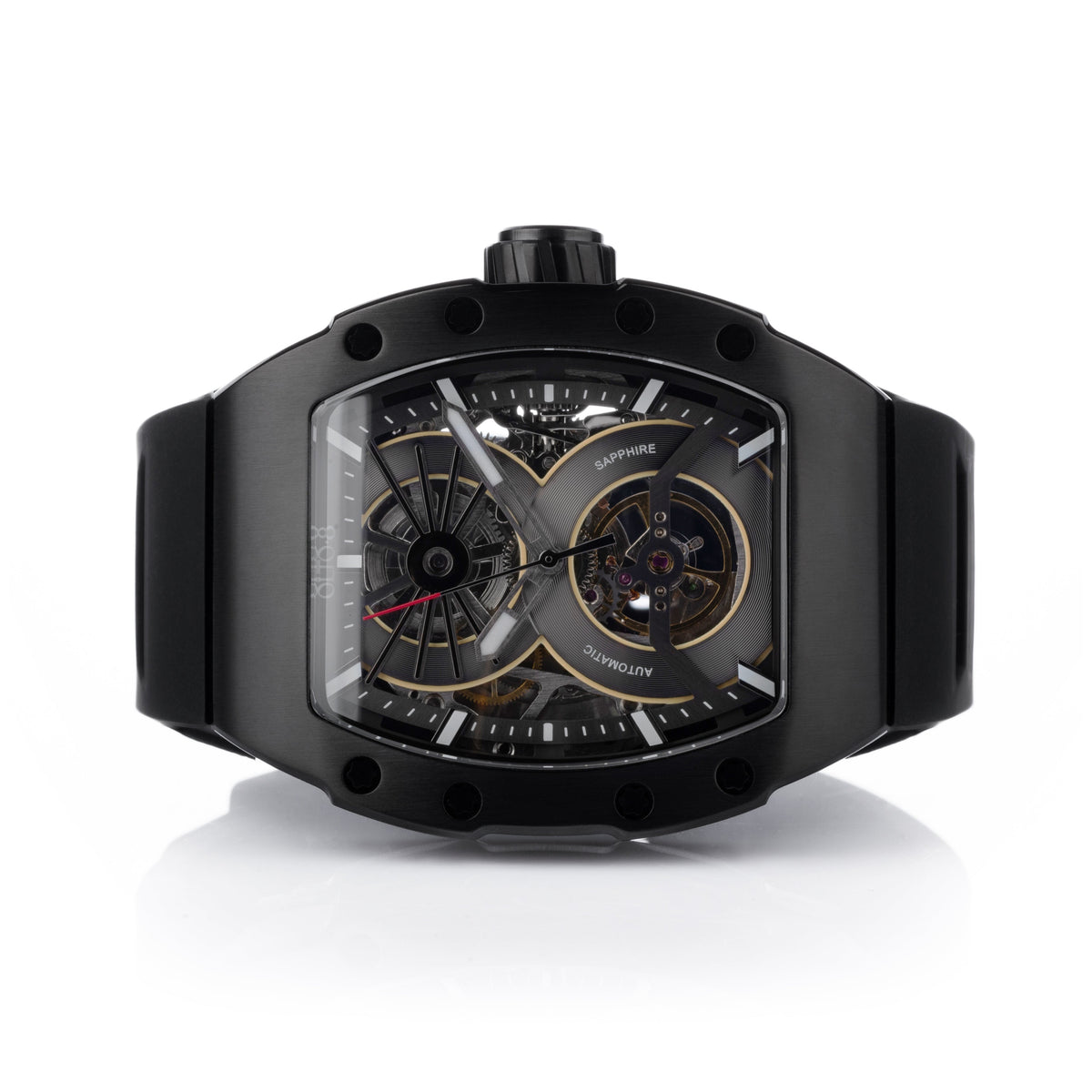 OLTO-8 SHOT Skeleton Automatic Watch Black